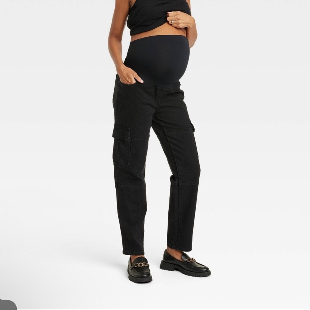 Isabel Maternity by Ingrid & Isabel Black Straight Leg Jeans